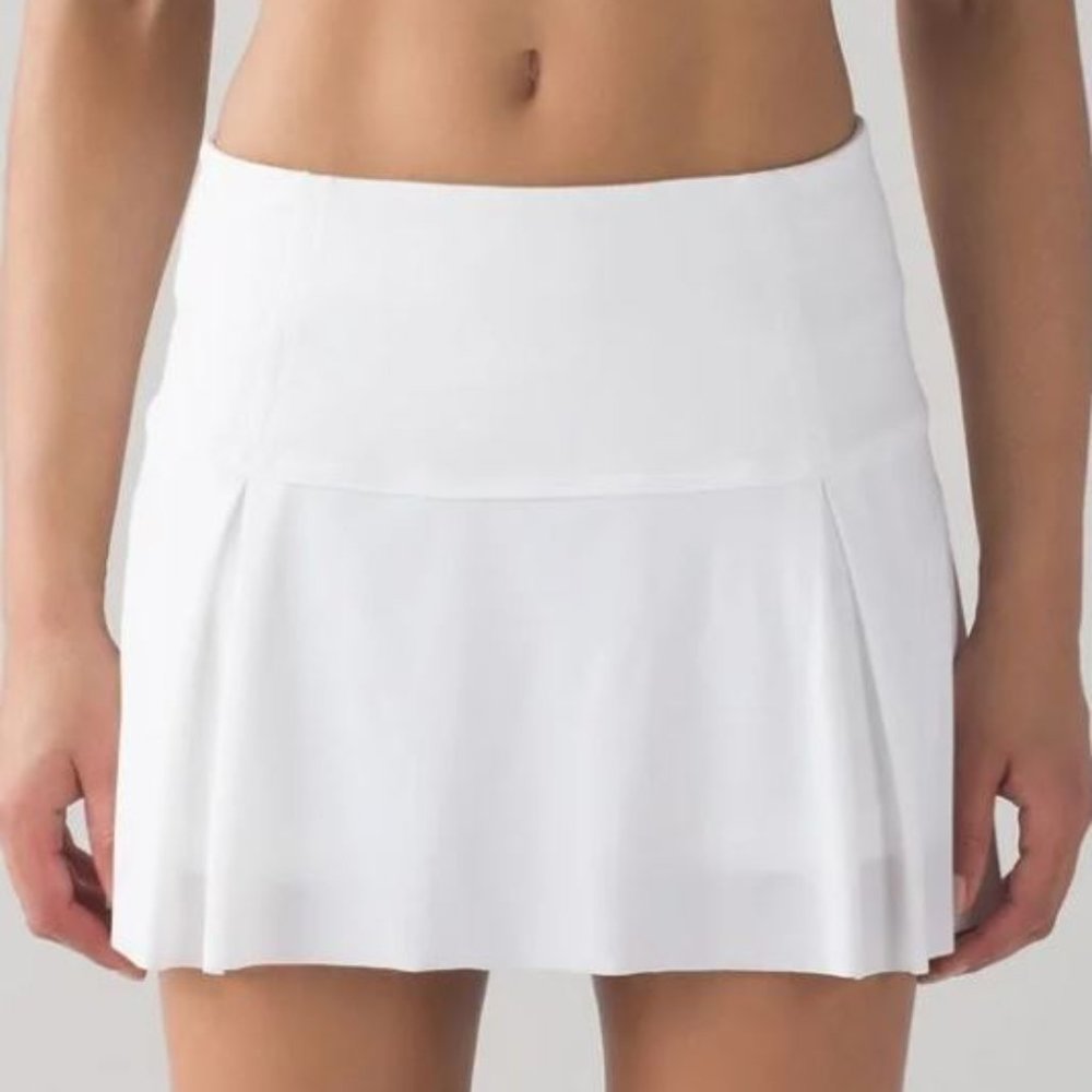 RARE Lululemon Lost in Pace White Athletic skirt skort women’s 8 long